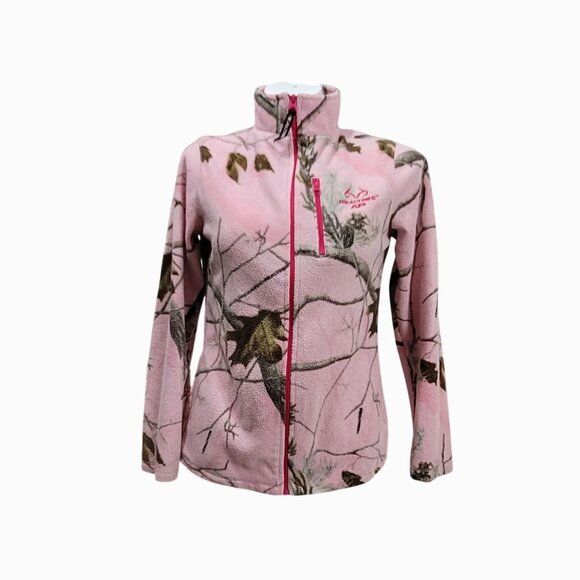 RealTree Fleece Jacket Coat Pink S - Picture 1 of 7